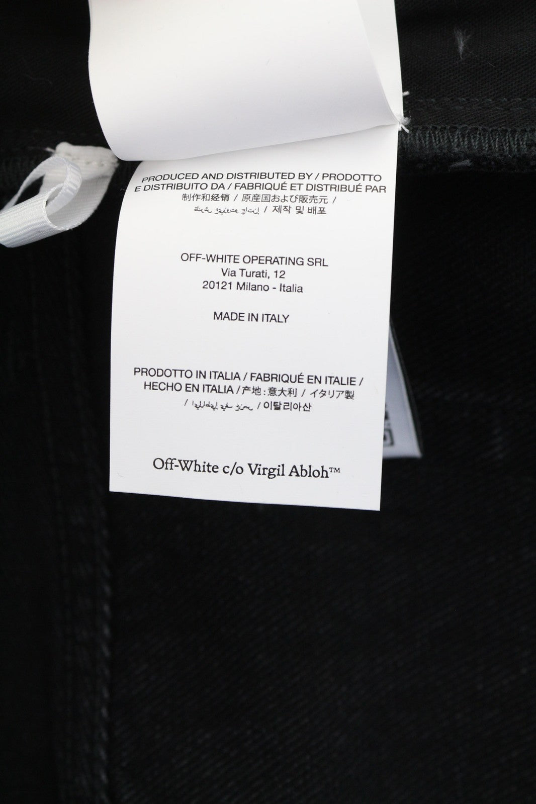 OFF-WHITE Men Jeans 34 Tapered Fit 100% Cotton Vintage Black 5-Pocket RRP€475