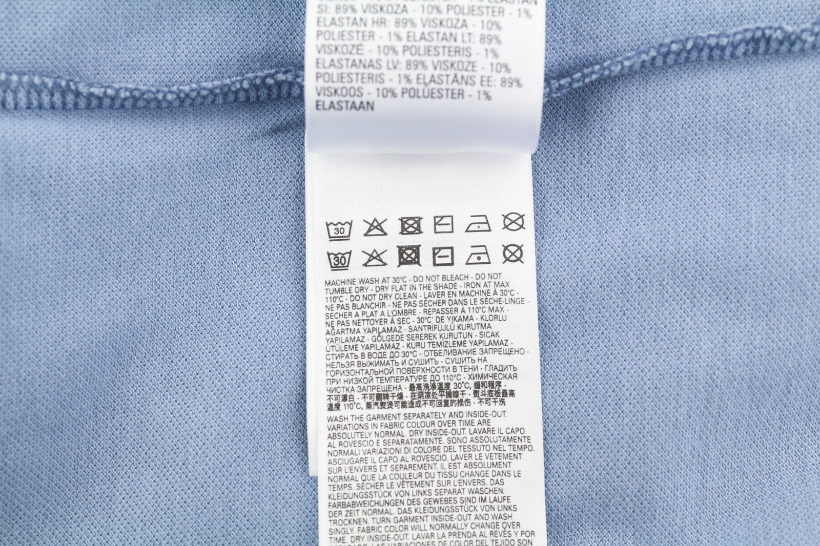 DIESEL T-Aragon Mens T-Shirt L Short Sleeve Polo Half Zip Light Blue RRP€150