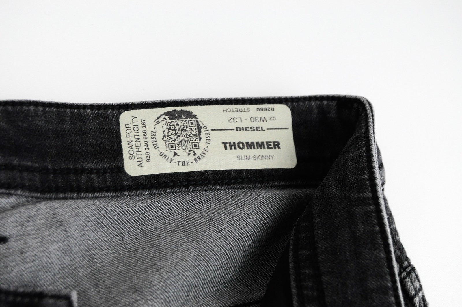 DIESEL Thommer R266U Men Jeans W30/L32 Slim Skinny Fit Grey Washed Jeans