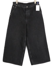 OFF-WHITE Men Jeans 32 Wide Leg Vintage Black Pure Cotton 5-Pocket RRP€650