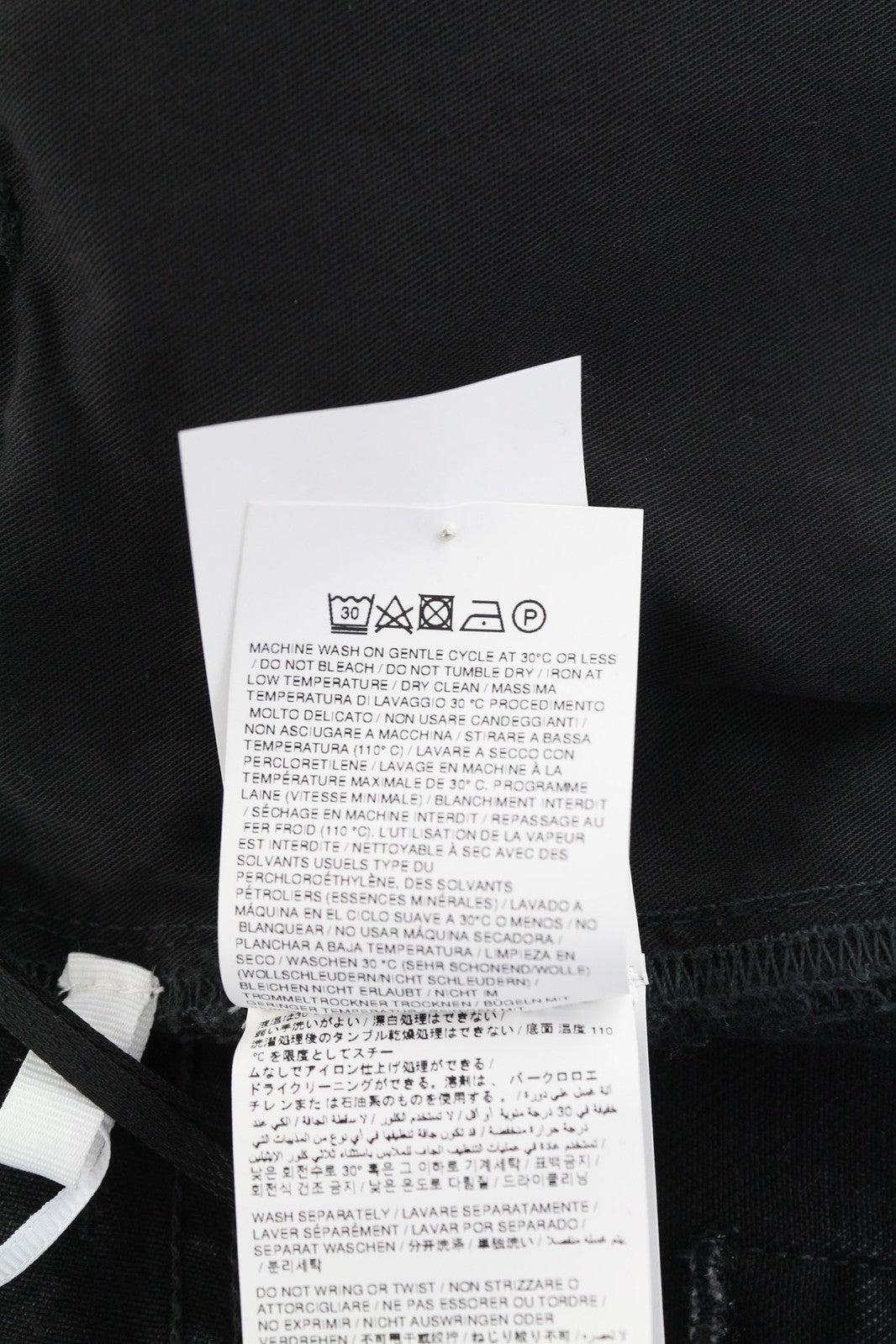 OFF-WHITE Men Jeans 32 Wide Leg Vintage Black Pure Cotton 5-Pocket RRP€650