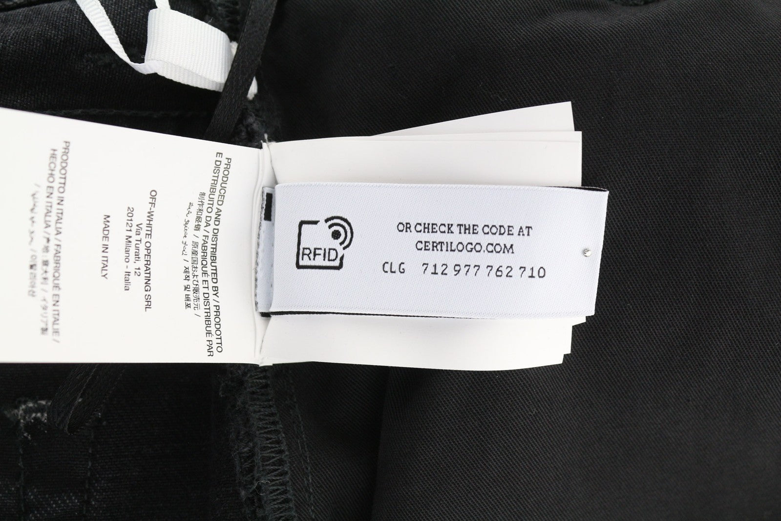 OFF-WHITE Men Jeans 32 Wide Leg Vintage Black Pure Cotton 5-Pocket RRP€650