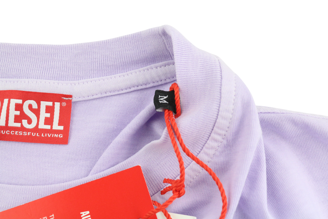 DIESEL T-Diegor-Ind Mens T-Shirt M Short Sleeve Crew Neck  Purple RRP€90