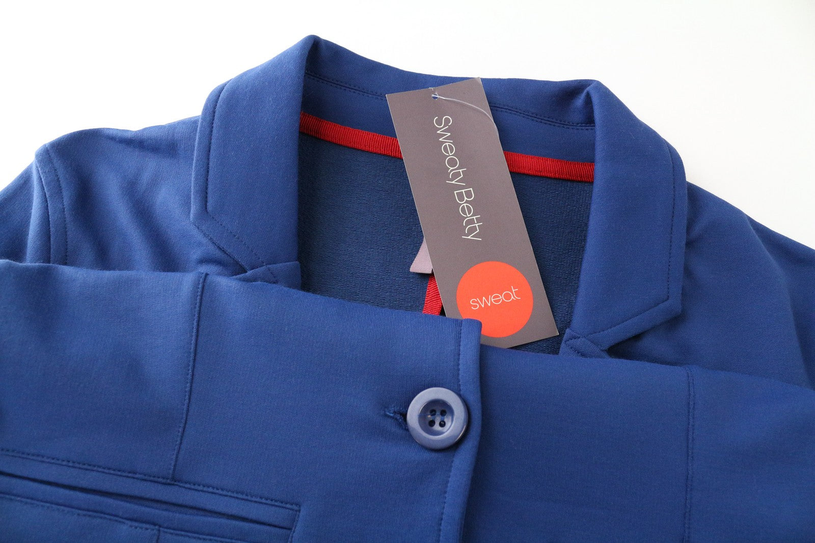 SWEATY BETTY Women's Umpire Tennis Blazer S Sweat-Wicking Quick-Drying Blue