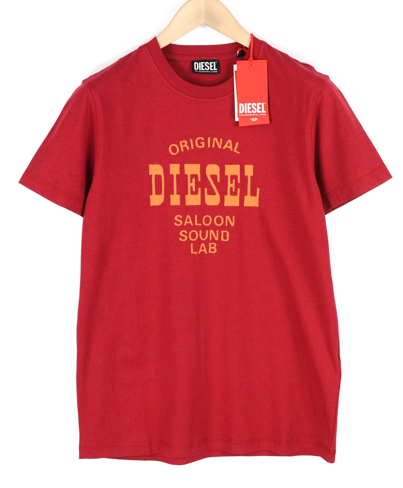 DIESEL T-Diegor-E12 Mens T-Shirt M Short Sleeve Crew Neck  Print Red Casual