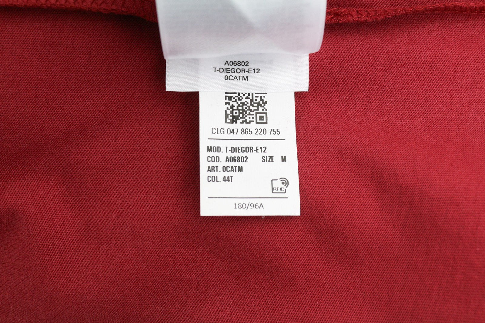 DIESEL T-Diegor-E12 Mens T-Shirt M Short Sleeve Crew Neck  Print Red Casual