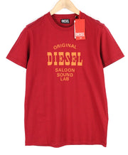 DIESEL T-Diegor-E12 Mens T-Shirt XL Short Sleeve Crew Neck  Print Red Casual