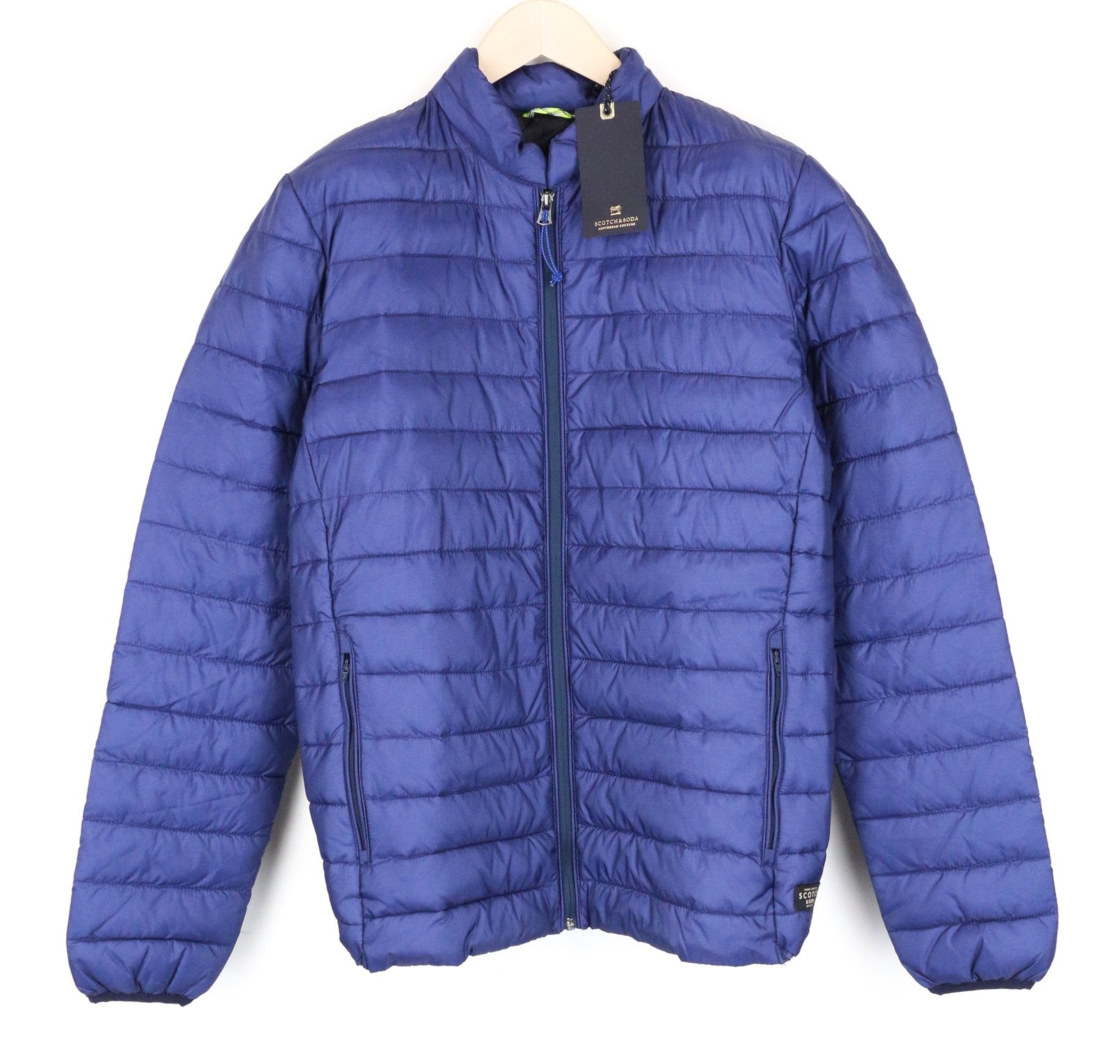 SCOTCH & SODA Men's Jacket MEDIUM Quilted Padded Blue Short Length Casual Lined