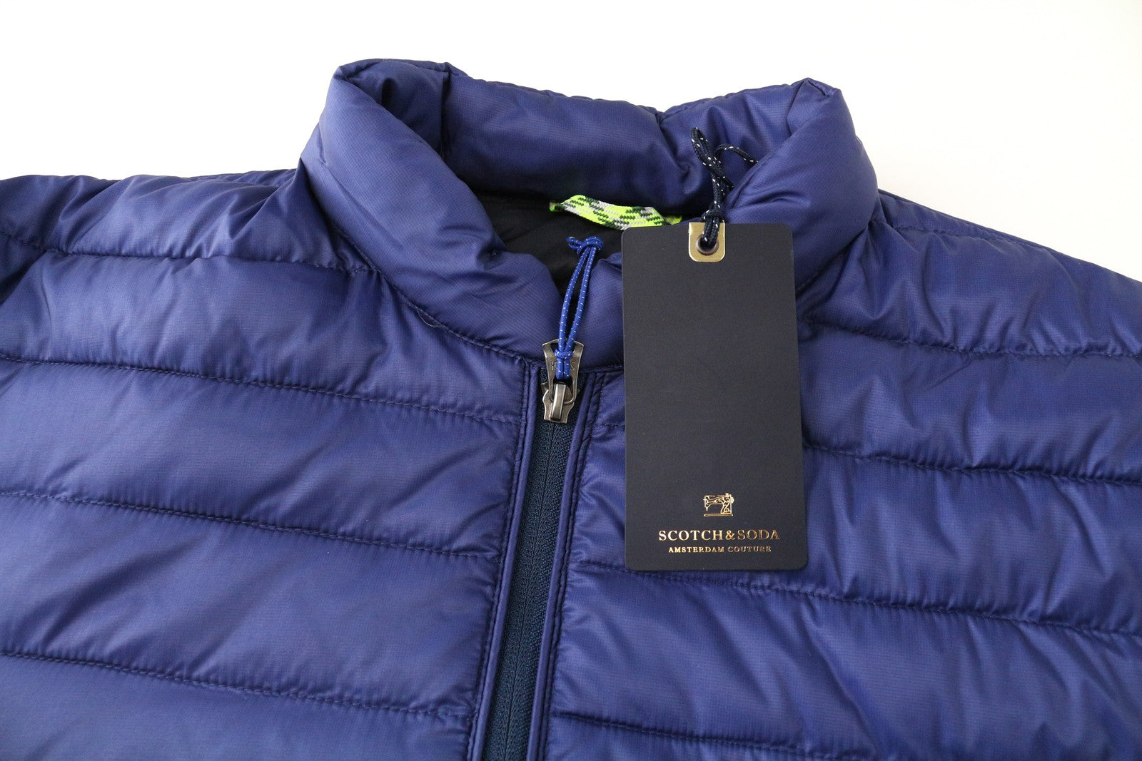 SCOTCH & SODA Men's Jacket MEDIUM Quilted Padded Blue Short Length Casual Lined