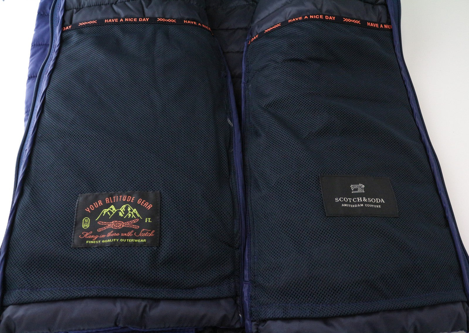 SCOTCH & SODA Men's Jacket MEDIUM Quilted Padded Blue Short Length Casual Lined