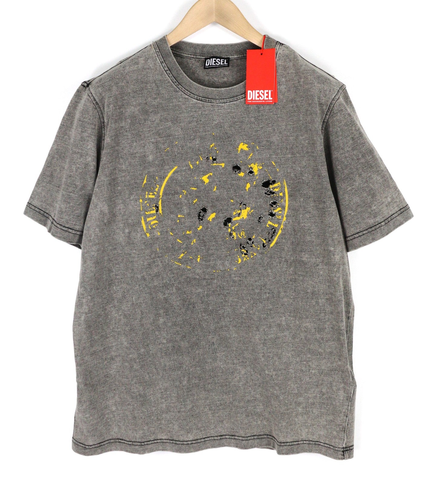 DIESEL T-Just-E30 Mens T-Shirt L Short Sleeve Crew Collar Dark Tricot Casual