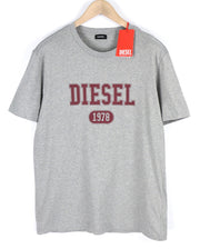 DIESEL T-Diego-K46 Mens T-Shirt XL Short Sleeve Crew Collar Melange Grey Casual