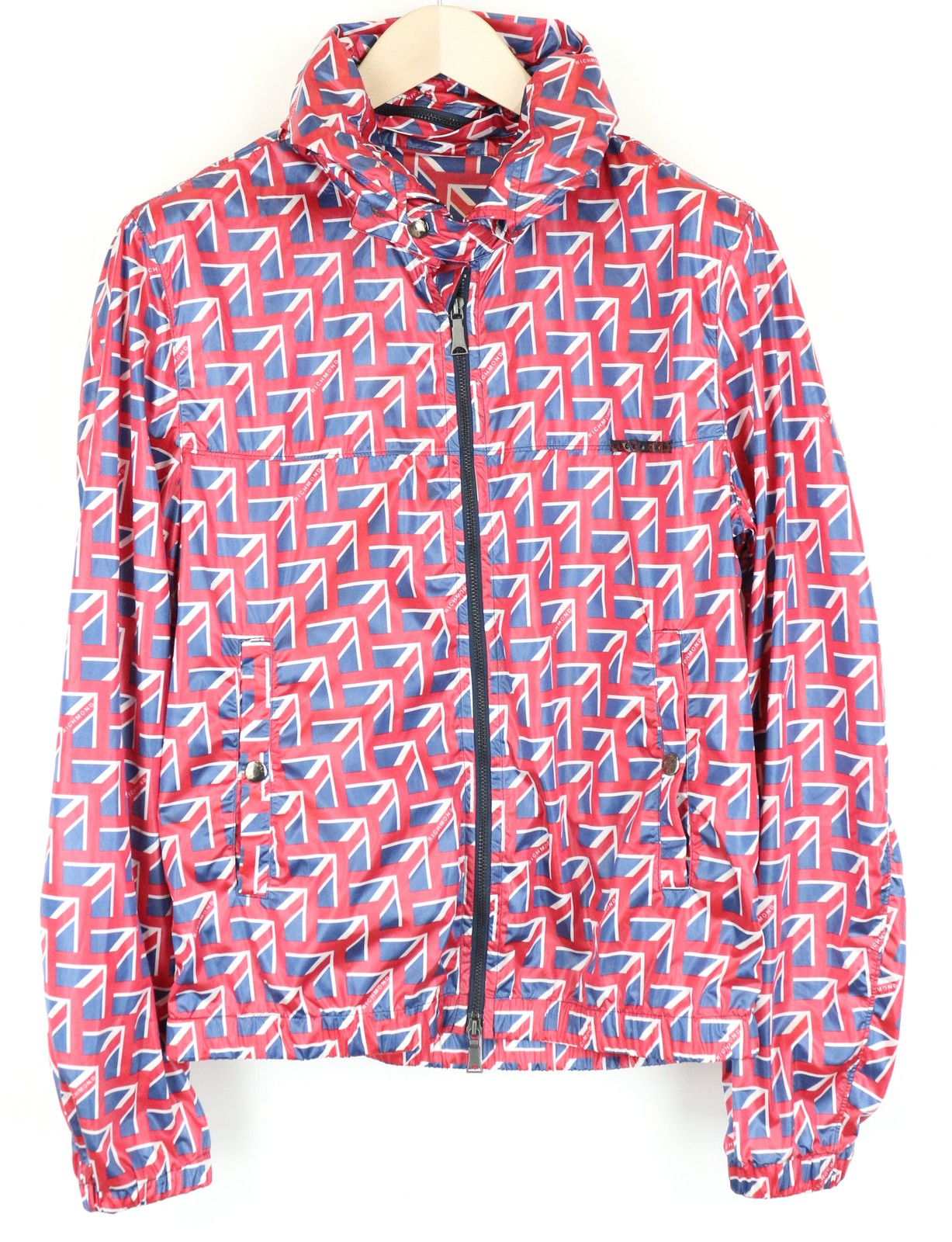 RICHMOND Men's Jacket 48 Colourful Abstract Windbreaker Hidden Hooded