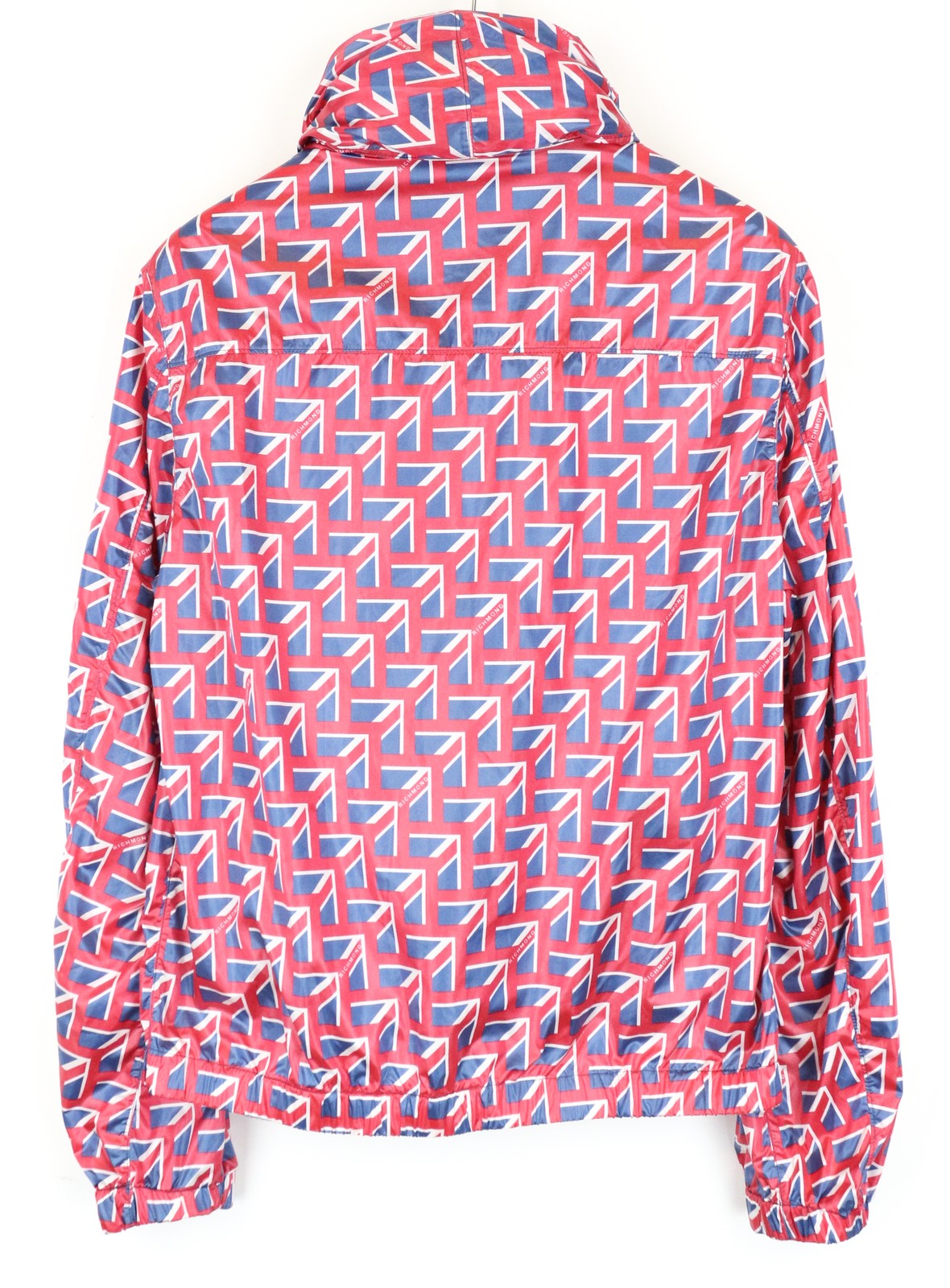 RICHMOND Men's Jacket 48 Colourful Abstract Windbreaker Hidden Hooded