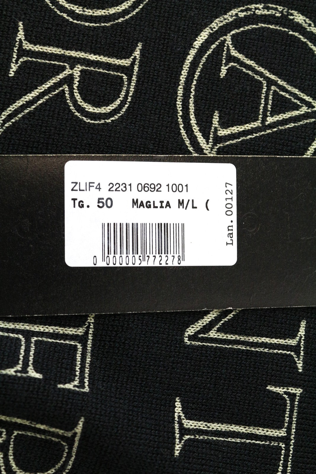 RICHMOND X Men's Jumper 50 Virgin Wool Knitted Sweater Striped Slogan Black