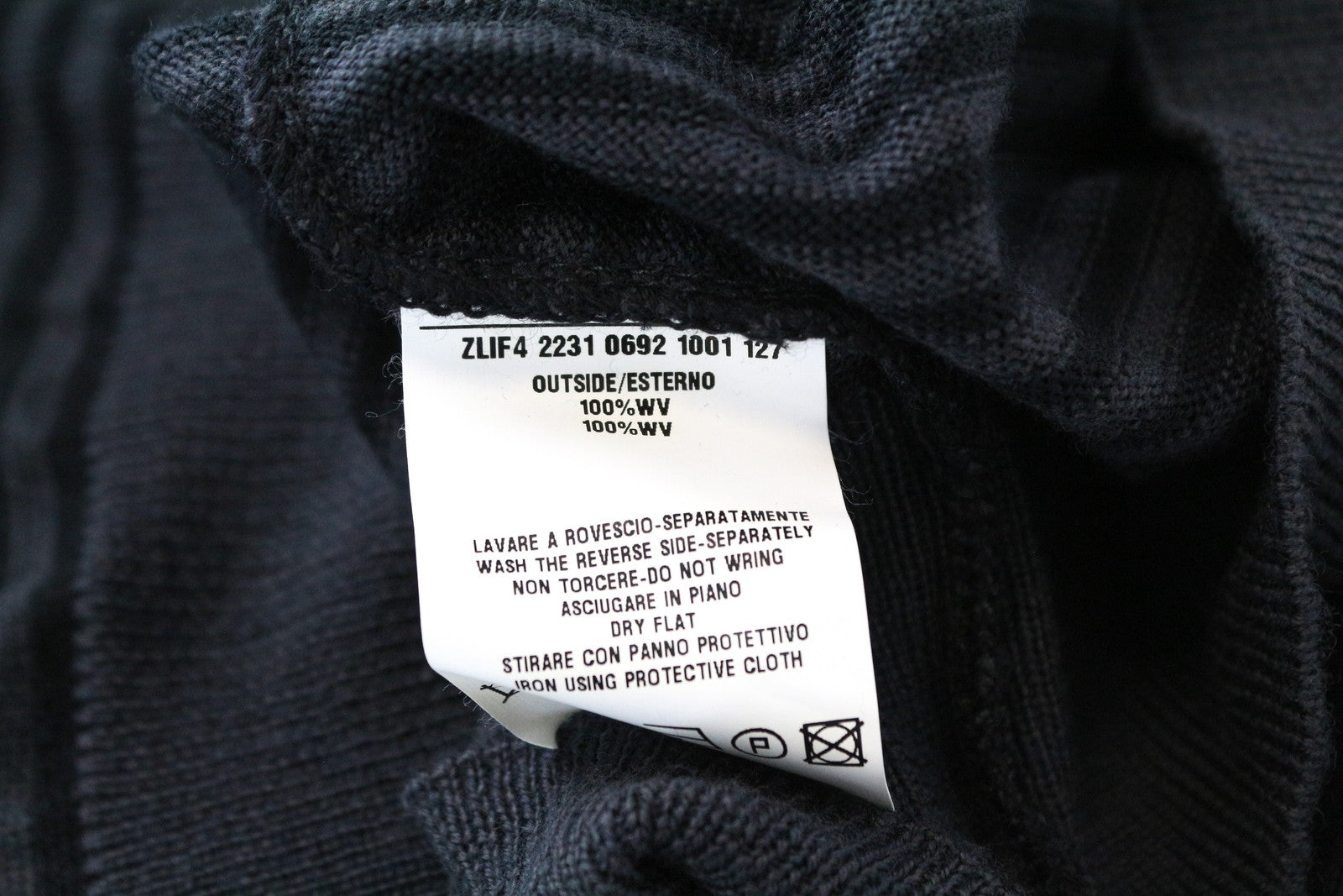 RICHMOND X Men's Jumper 50 Virgin Wool Knitted Sweater Striped Slogan Black