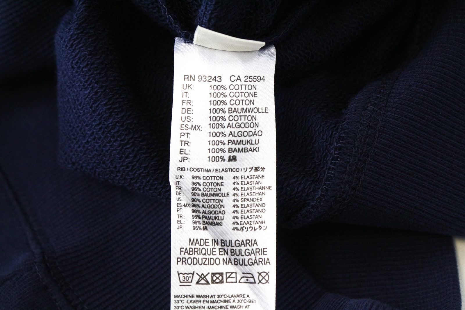 DIESEL S-Joe-B Felpa Men's Sweatshirt M Patched Slogan Dark Blue Crew Neckline