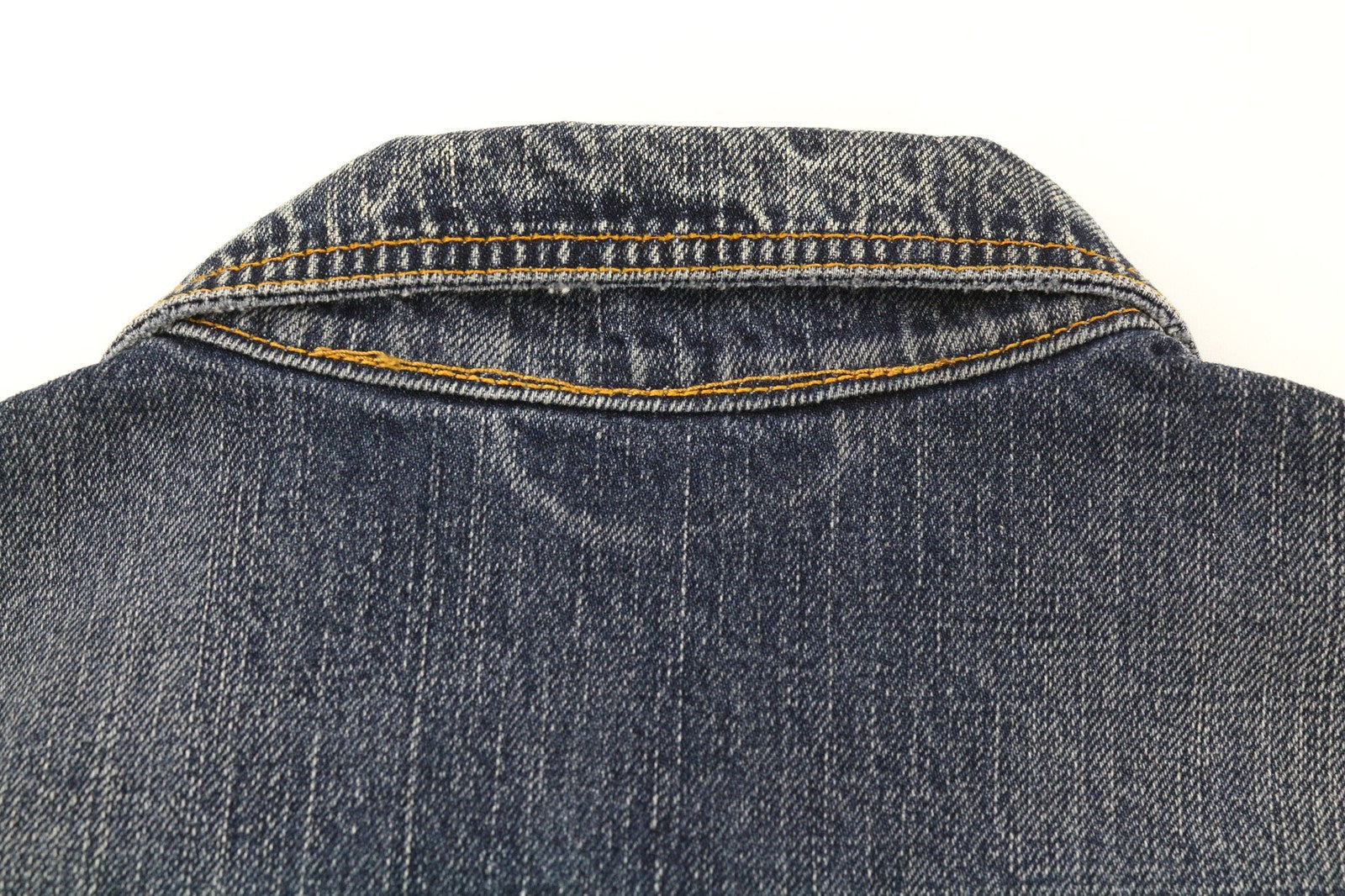 NUDIE JEANS Terry Org. Streaky Denim Mens Jacket XS Cotton Unlined Denim Blue
