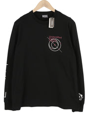 DIESEL T-Just-LS-B52 Men T-Shirt 2XL Black Crew Neck Long Sleeve Tricot RRP€90