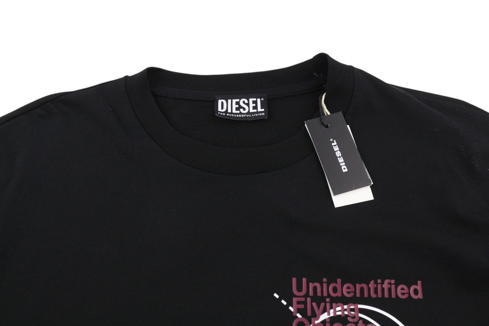 DIESEL T-Just-LS-B52 Men T-Shirt 2XL Black Crew Neck Long Sleeve Tricot RRP€90