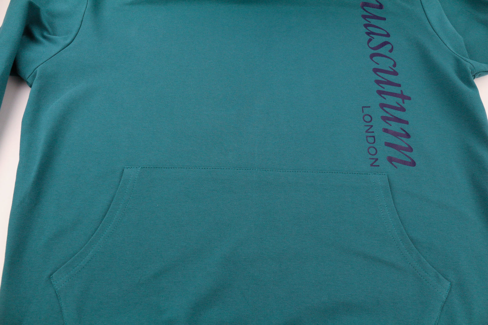 AQUASCUTUM FCIA18 Men Hoodie L Dark Green Kangaroo Hooded Pullover Straps Logo