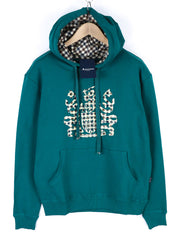 AQUASCUTUM FCIA11 Men Hoodie M Dark Green Kangaroo Hooded Pullover Straps Logo