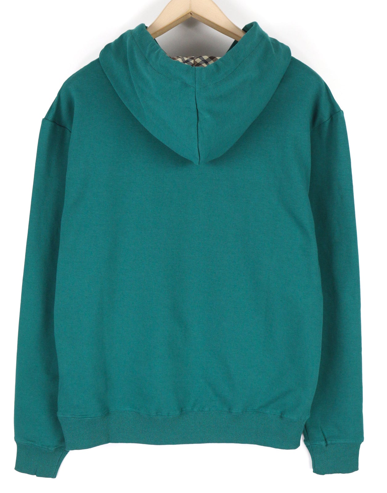 AQUASCUTUM FCIA11 Men Hoodie M Dark Green Kangaroo Hooded Pullover Straps Logo