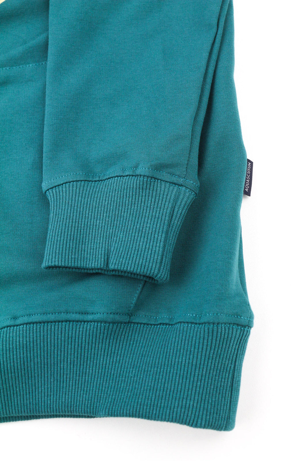 AQUASCUTUM FCIA11 Men Hoodie M Dark Green Kangaroo Hooded Pullover Straps Logo