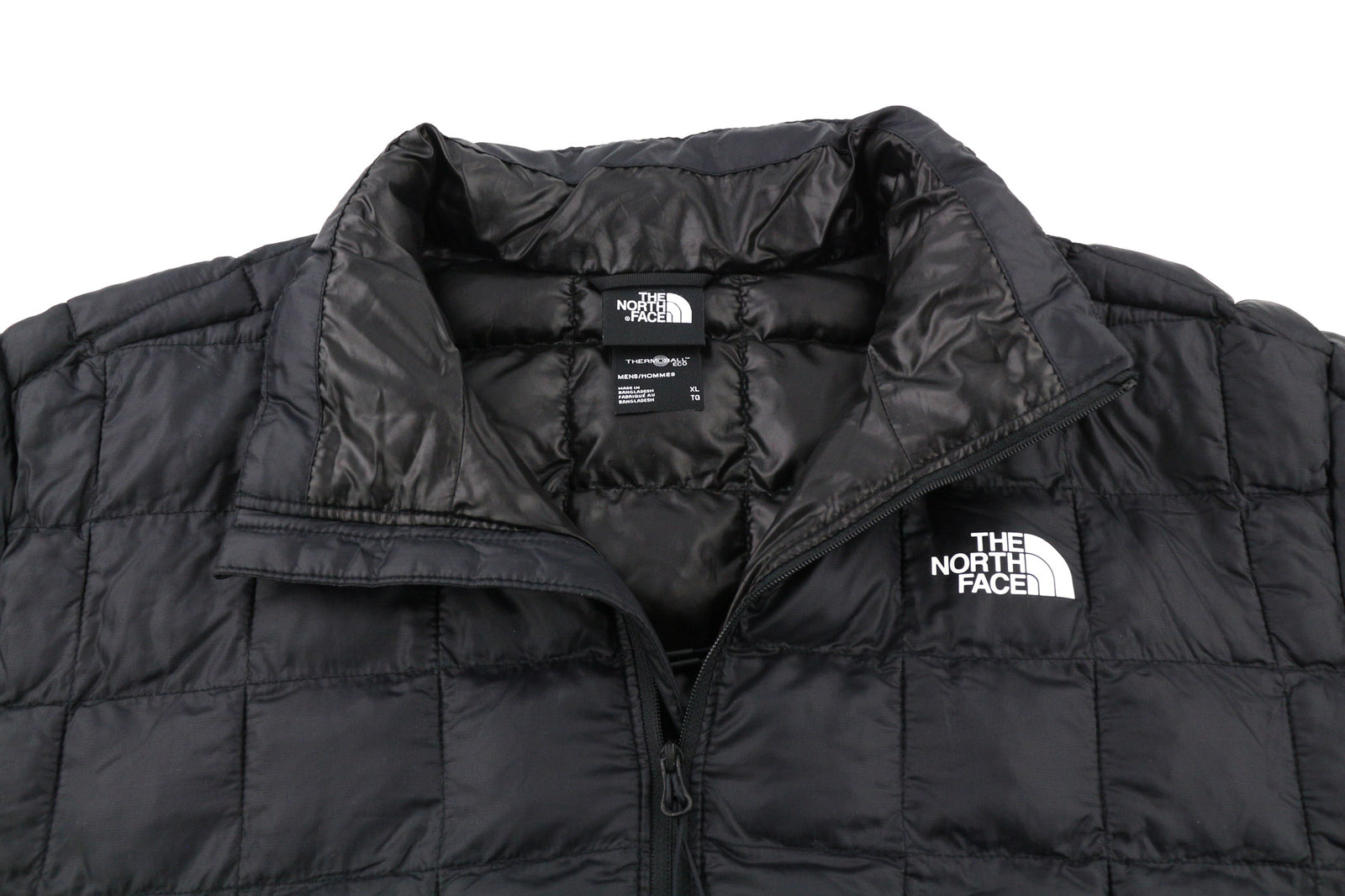 THE NORTH FACE ThermoBall Eco Men Jacket XL Black Logo Insulated Quilted Zip