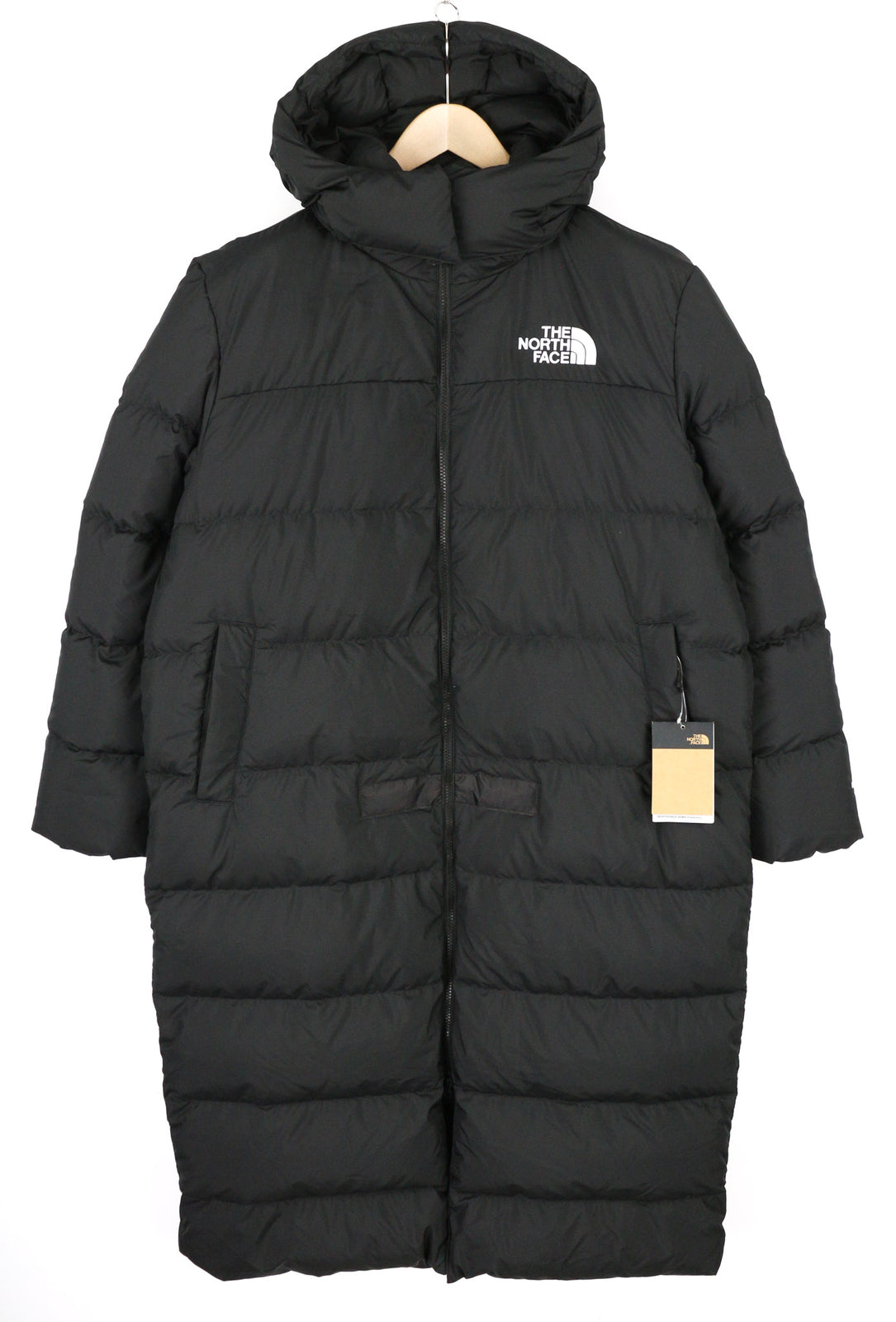 THE NORTH FACE Triple C Women Coat XL Black 550 Down Insulation Hooded Jacket