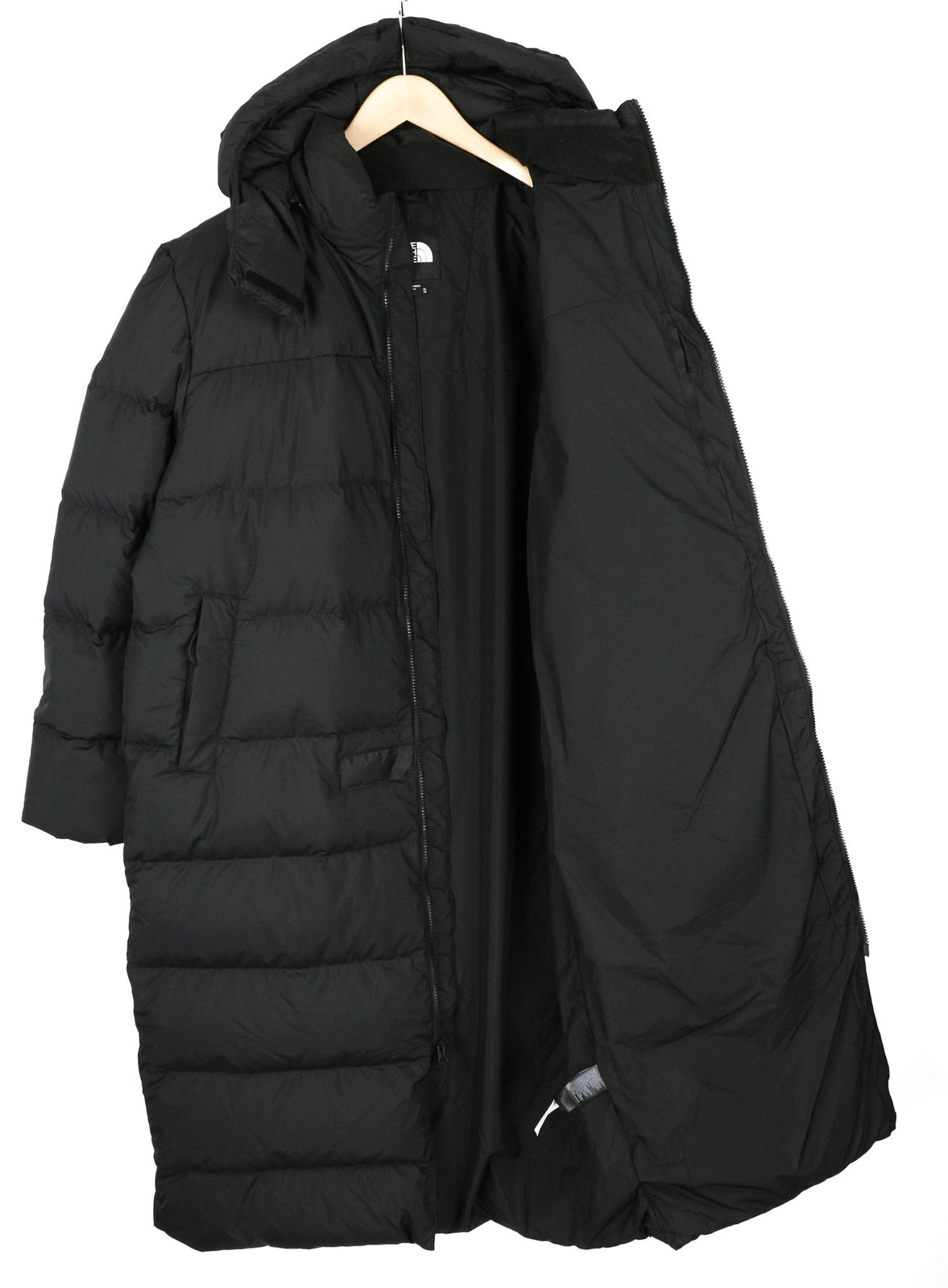 THE NORTH FACE Triple C Women Coat XL Black 550 Down Insulation Hooded Jacket