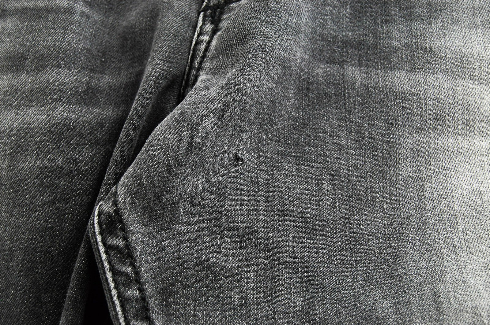 DIESEL Thommer R266U vyriški džinsai W38/L32 Slim Fit, plėšytos, pilkos, tamprios 