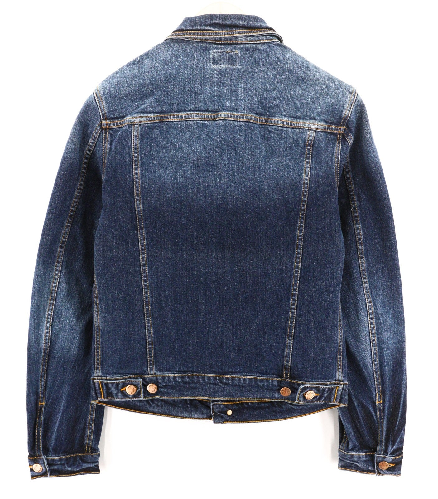 NUDIE JEANS Perry Org. Excellent Blue Mens Jacket S Denim Unlined Stretchy Blue