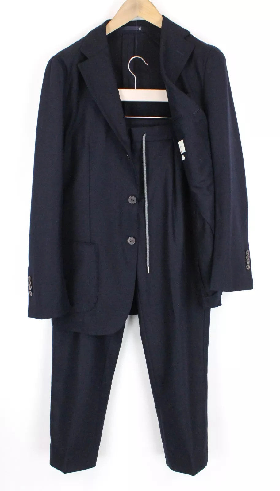 SUITSUPPLY Havana Men's Suit UK38R Navy Slim Wool 2-Piece Single-Breasted