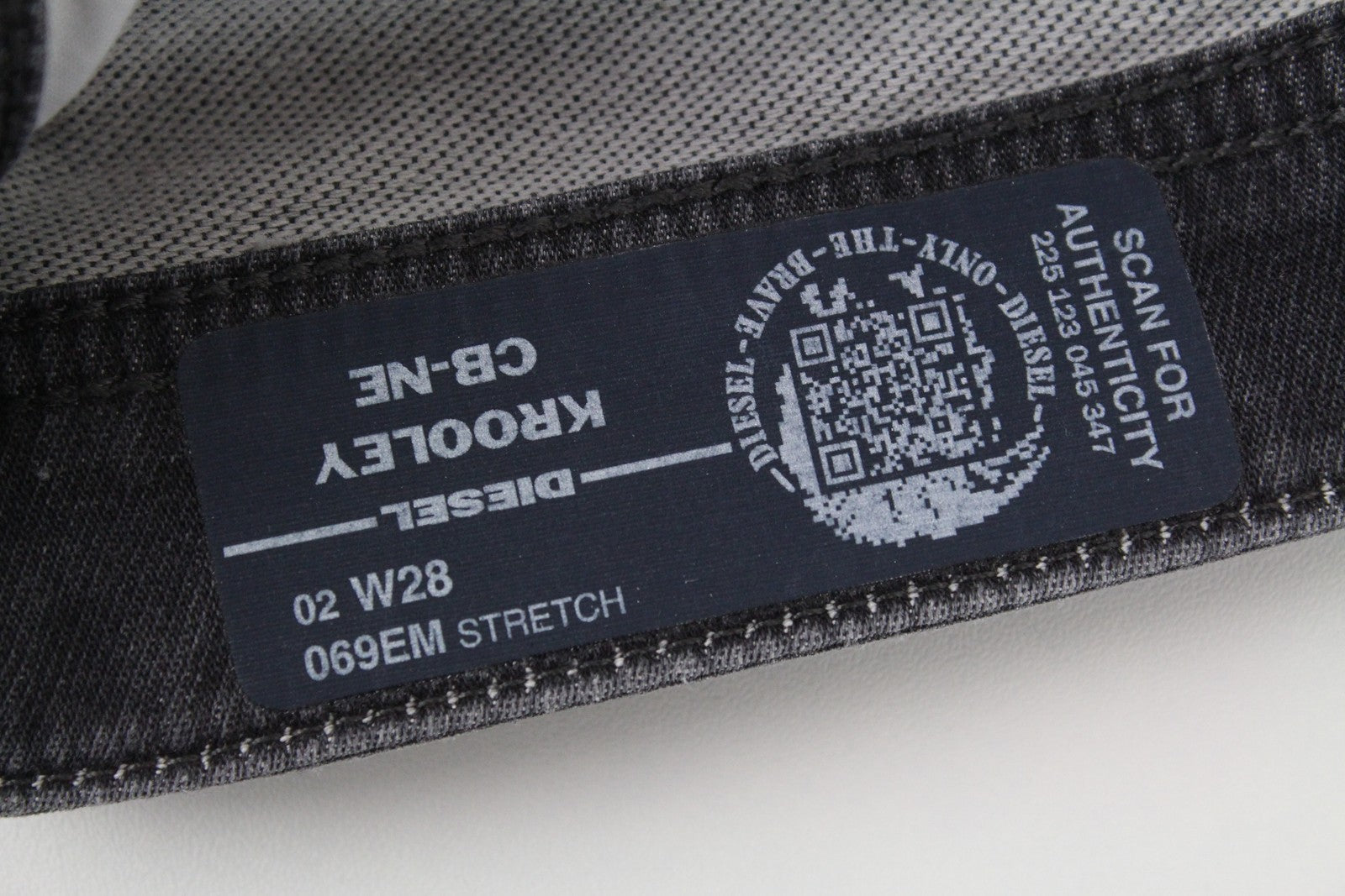 DIESEL Krooley CB-NE 069EM Men's Grey Sweat Jogg Jeans W28 Slim Stretch Fit