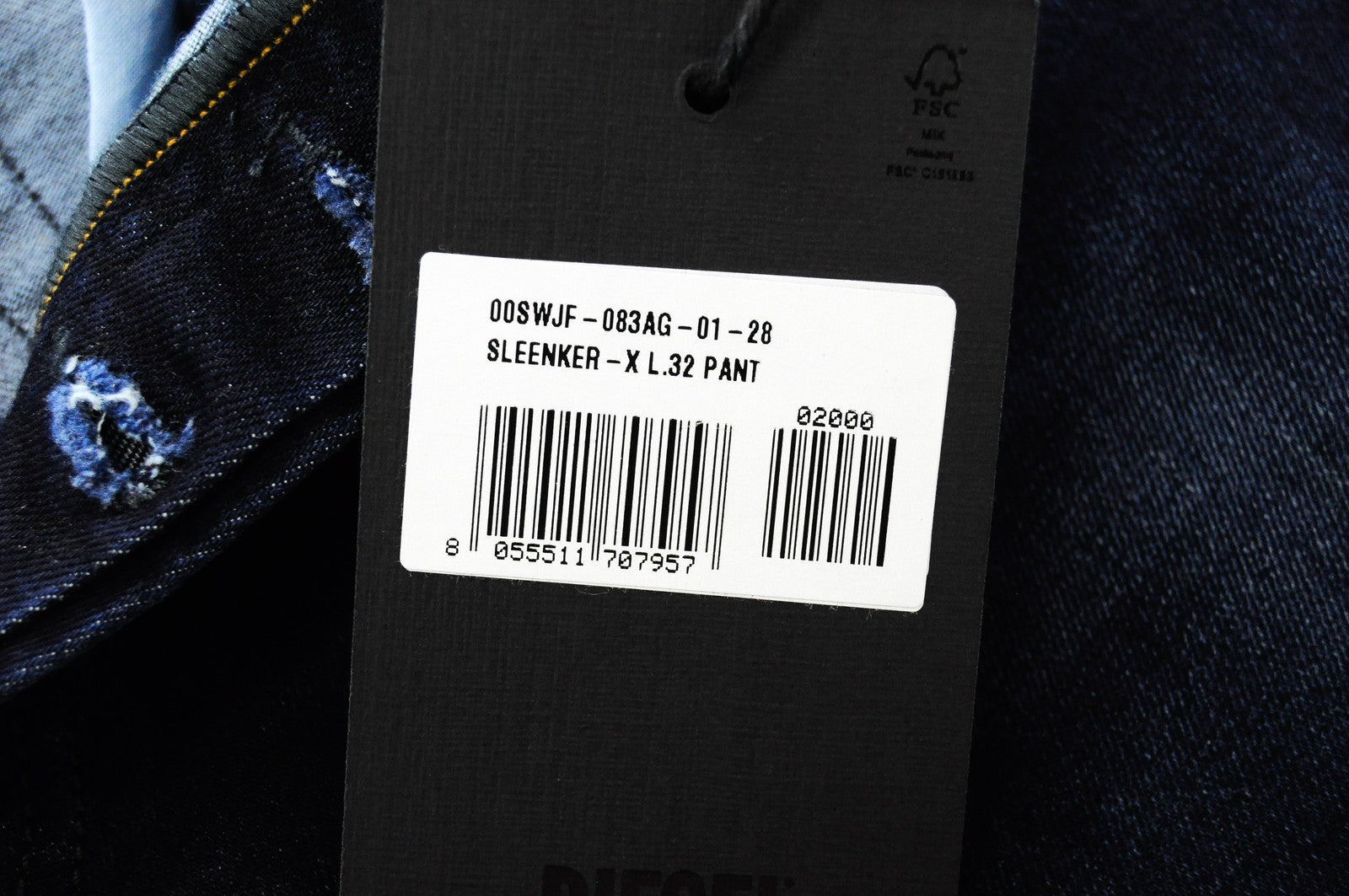 DIESEL Sleenker-X 083AG Mens Jeans W28/L32 Slim Skinny Cotton Stretch Jeans Blue