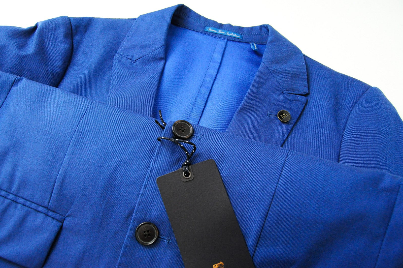 SCOTCH & SODA Ams Couture Men's Blazer S Blue Cotton Unlined Single-Breasted