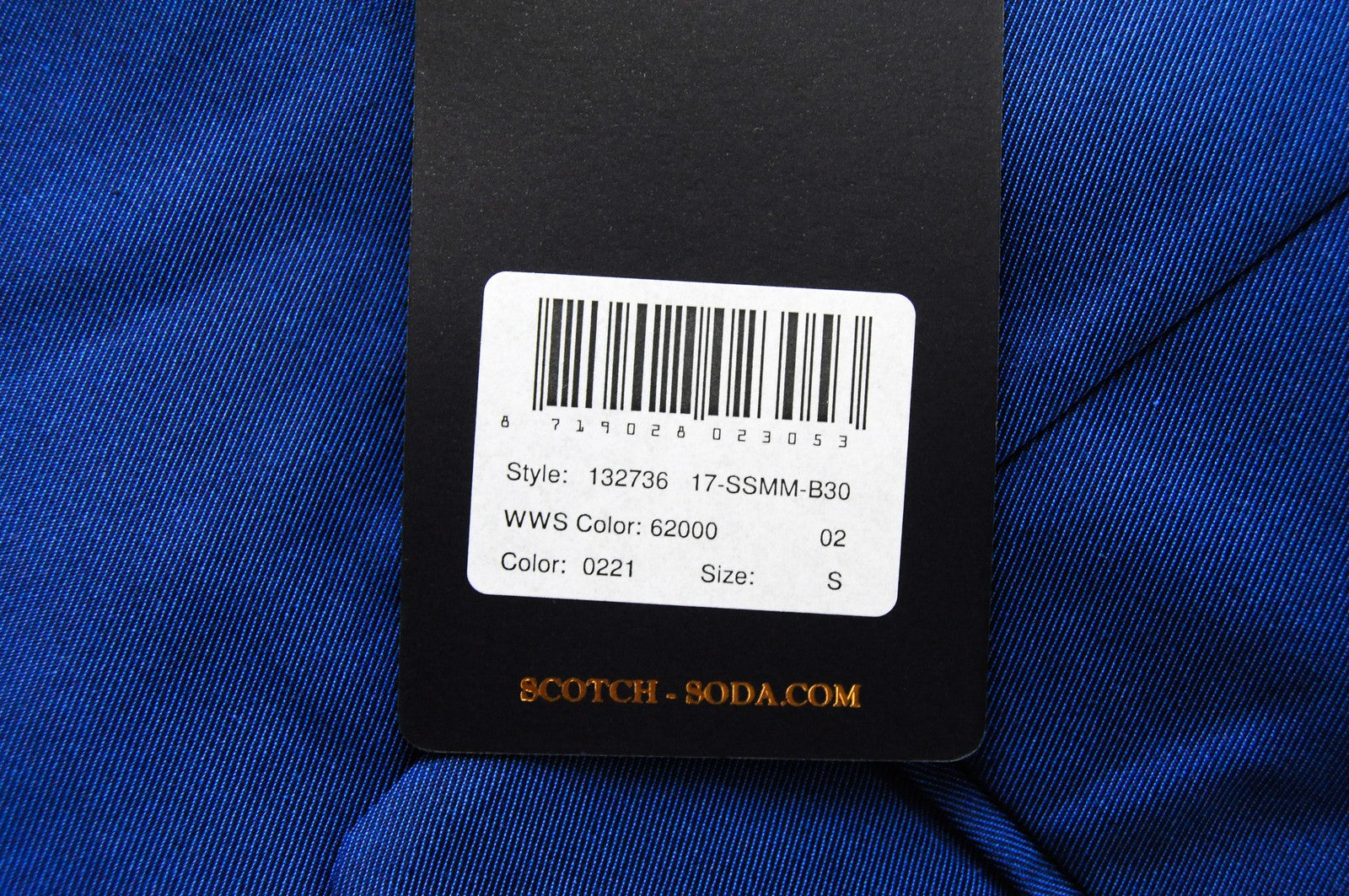 SCOTCH & SODA Ams Couture Men's Blazer S Blue Cotton Unlined Single-Breasted