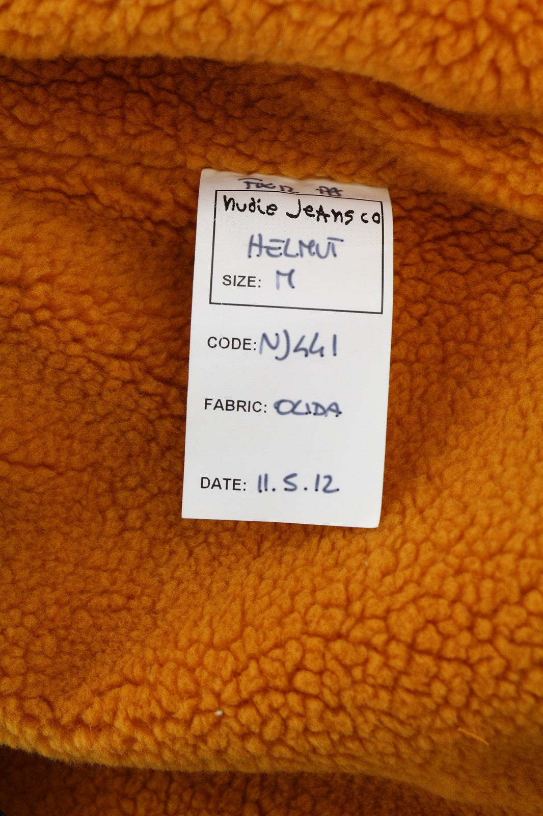 NUDIE JEANS Helmut Mens Jacket M Dress Blue Sherpa Lining Long Sleeved Denim