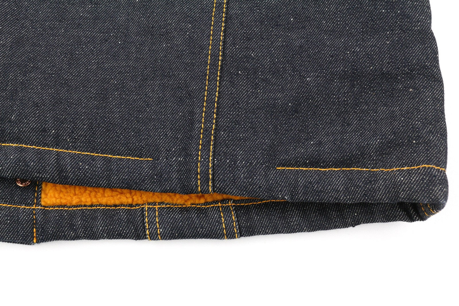 NUDIE JEANS Helmut Mens Jacket M Dress Blue Sherpa Lining Long Sleeved Denim