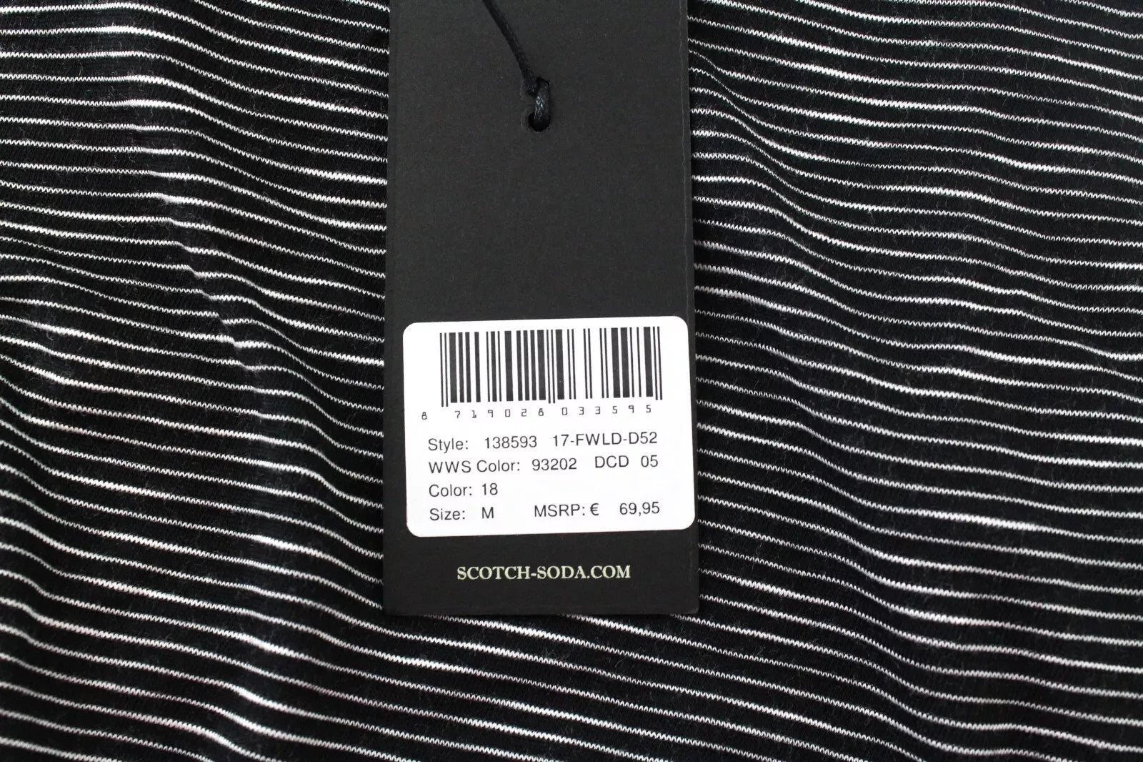 SCOTCH & SODA Ams Blauw Women's Sleeveless Tee M Black Cotton Stripe Design