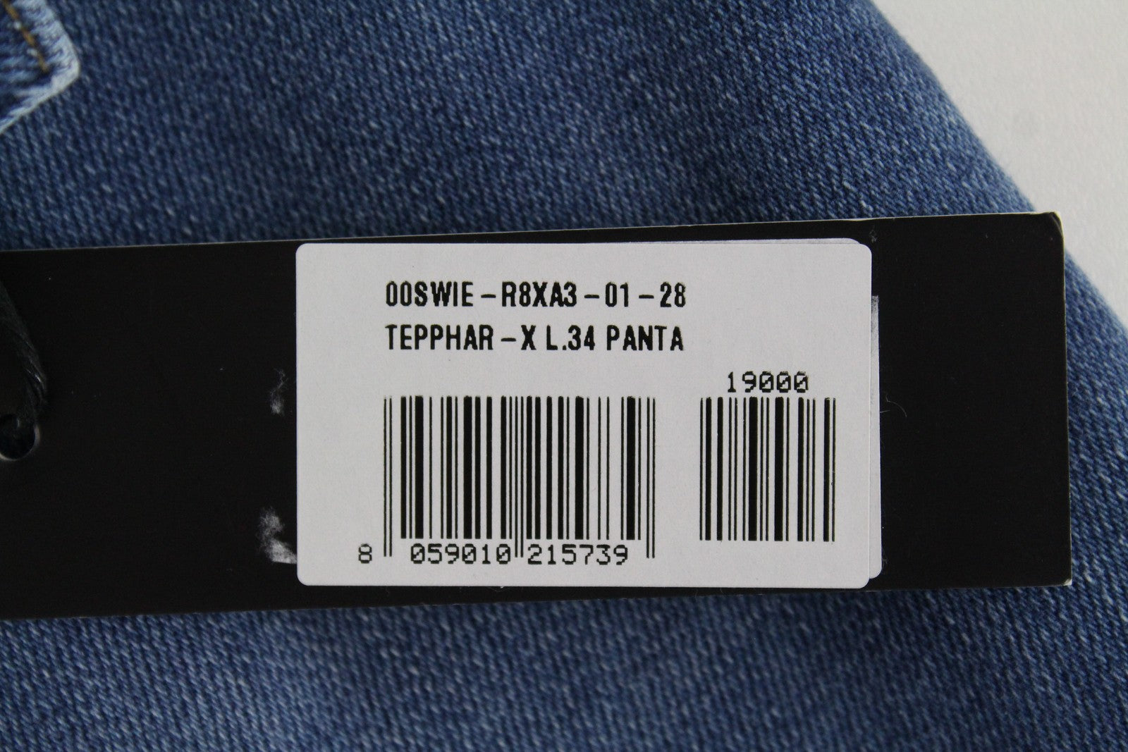 DIESEL Tepphar-X R8XA3 Men's Blue Jeans W28/L34 Slim Carrot Fit Washed Stretch