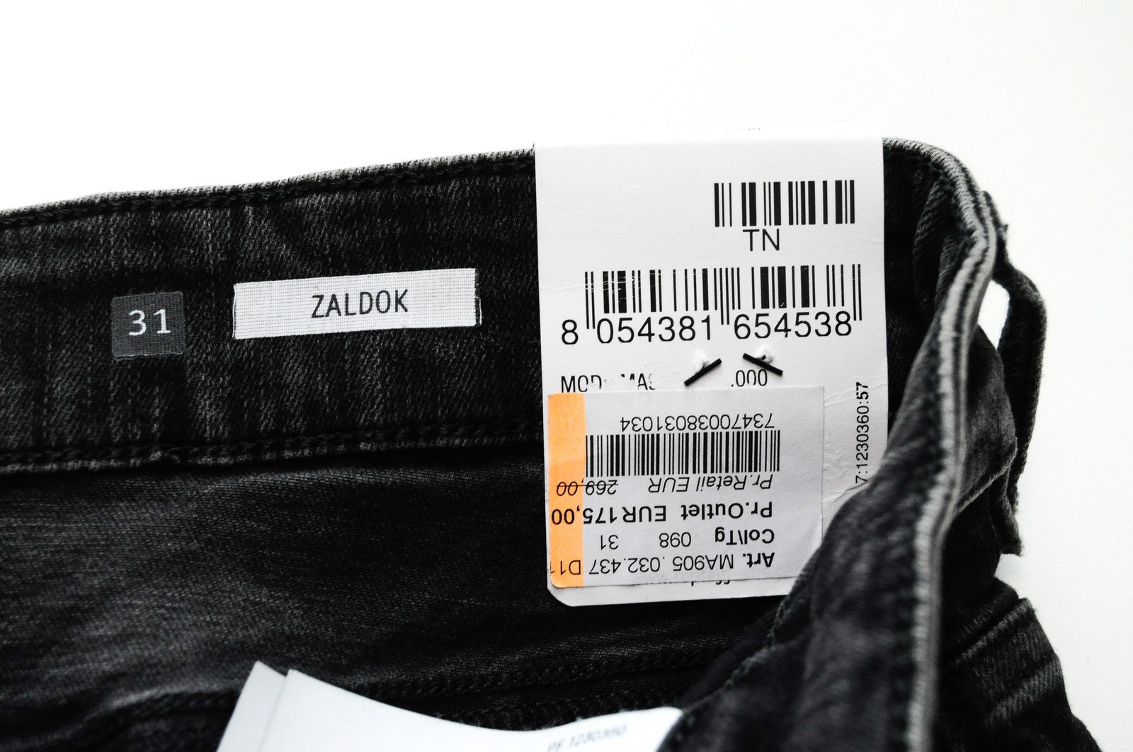 REPLAY Zaldok Men's Jeans W31/L32 Grey Washed Slim Fit Cotton Distressed Stretch