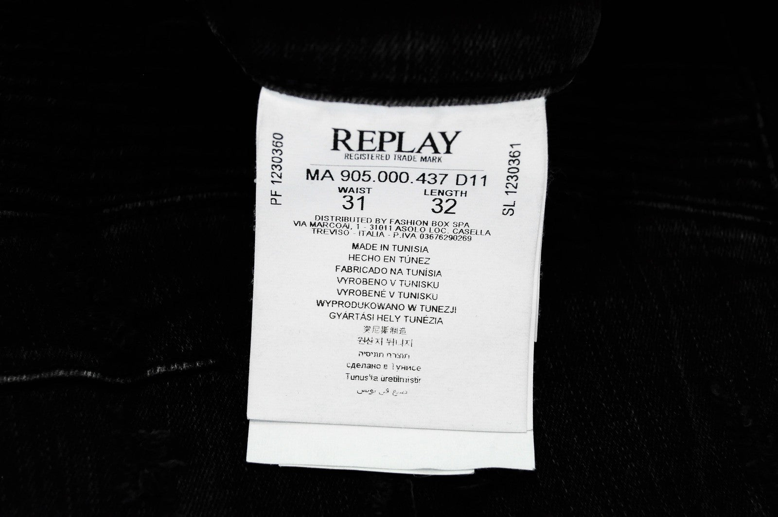 REPLAY Zaldok Men's Jeans W31/L32 Grey Washed Slim Fit Cotton Distressed Stretch