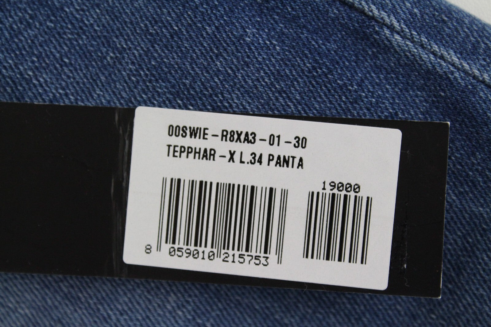 DIESEL Tepphar-X R8XA3 Men's Blue Slim Carrot Jeans W30/L34 Stretch Denim Wash