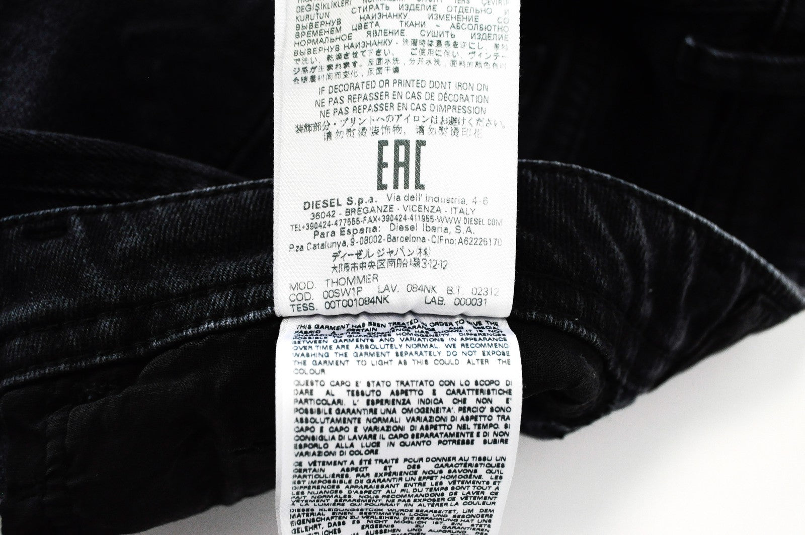 DIESEL Thommer 084NK Mens Jeans W28/L30 Slim Skinny Navy Stretchy 5-Pocket