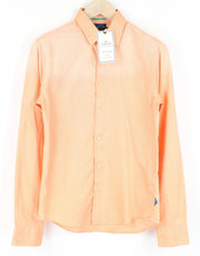 SCOTCH & SODA Ams Couture Men's Shirt S Orange Cotton Washed Long Sleeve Top