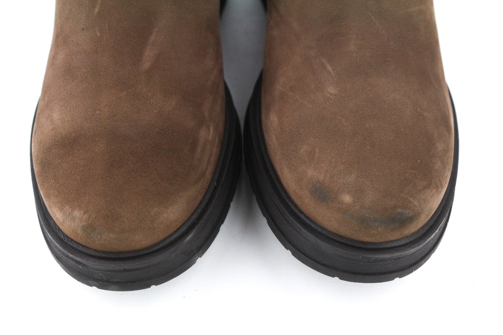 TIMBERLAND Womens Boots EU38 EU39 Brown Leather Almont Toe Zipper Long