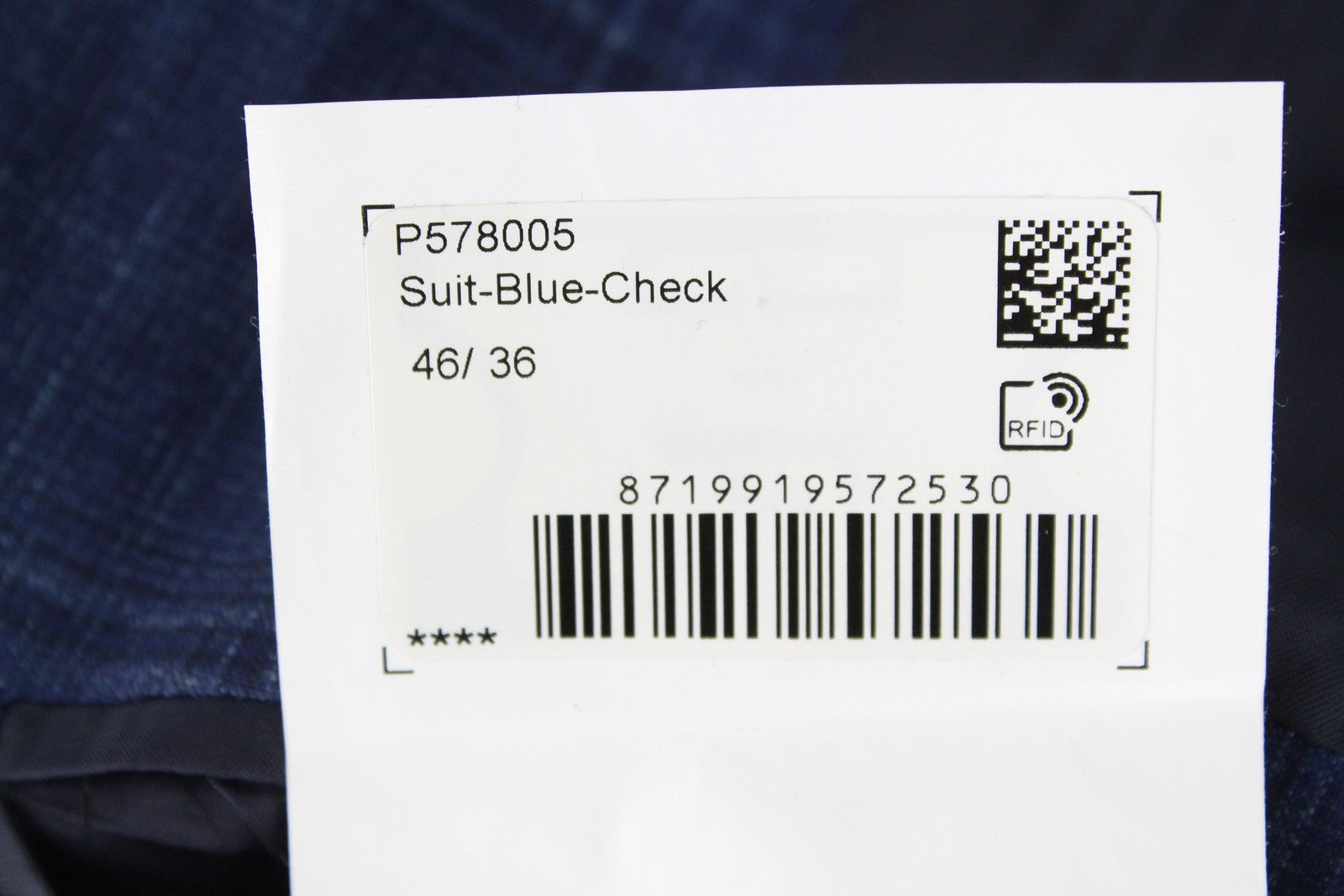 SUITSUPPLY Havana Men's Suit UK36R Blue Checked 2-Piece Wool Silk Linen Slim