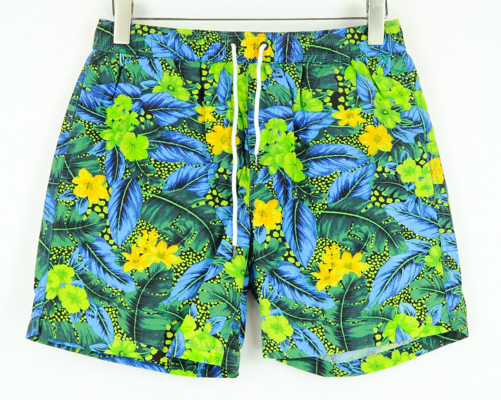 SCOTCH & SODA Ams Couture Men's Swim Shorts L Green Patterned Cotton Blend